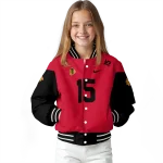 customized chicago blackhawks team patch red varsity jacket best selling
