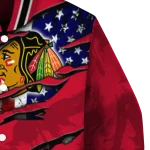 customized chicago blackhawks usa flag rips red varsity jacket best selling