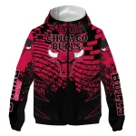 customized chicago bulls brick motion red black windbreaker jacket best selling