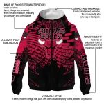 customized chicago bulls brick motion red black windbreaker jacket best selling