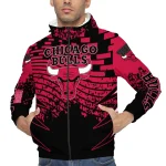 customized chicago bulls brick motion red black windbreaker jacket best selling