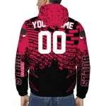 customized chicago bulls brick motion red black windbreaker jacket best selling