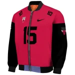 customized chicago bulls team patch red bomber jacket best selling
