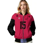 customized chicago bulls team patch red bomber jacket best selling