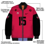 customized chicago bulls team patch red bomber jacket best selling