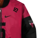 customized chicago bulls team patch red bomber jacket best selling