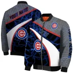 customized chicago cubs electric flash blue bomber jacket best selling