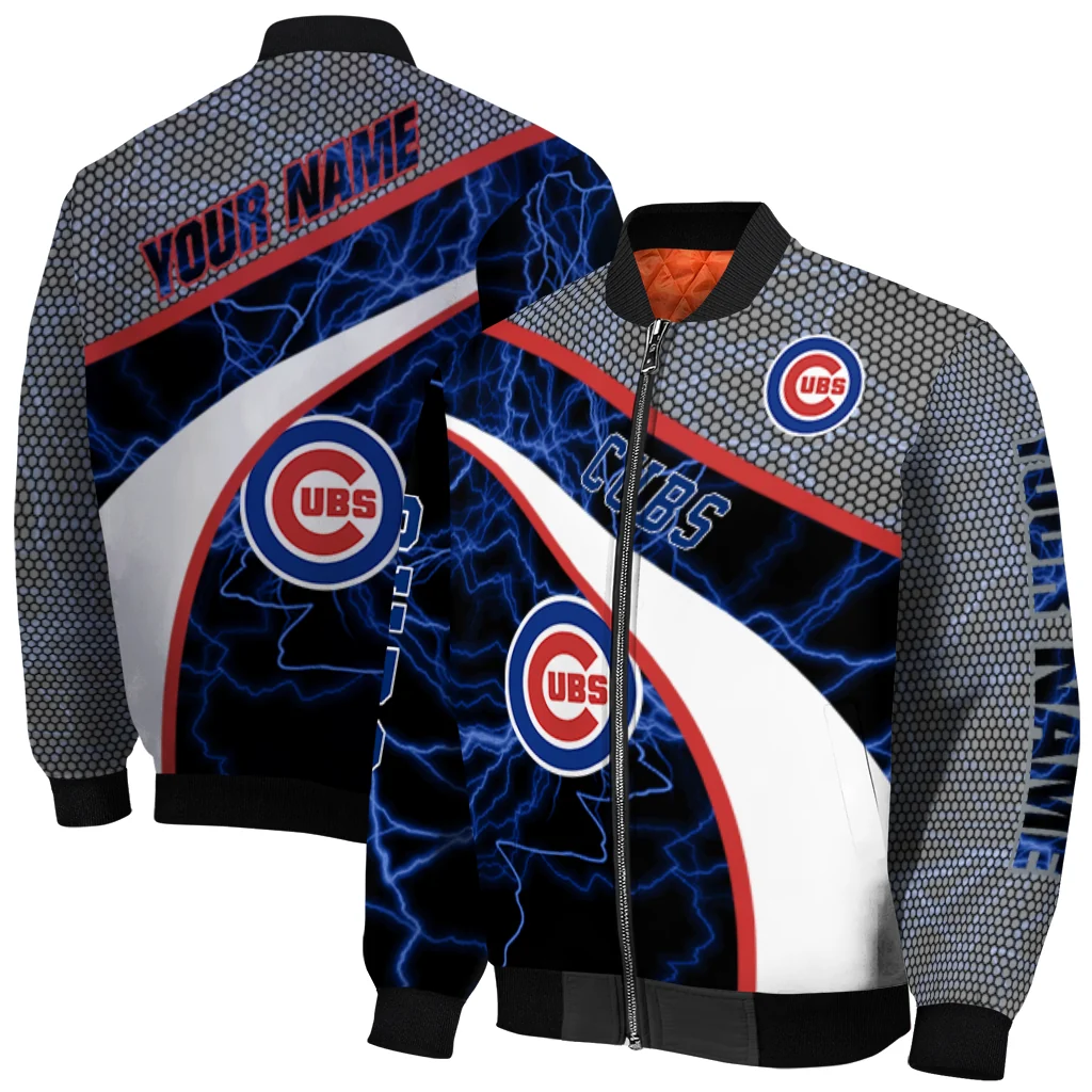 customized chicago cubs electric flash blue bomber jacket best selling customized chicago cubs electric flash blue bomber jacket best selling
