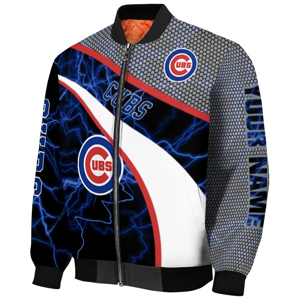 customized chicago cubs electric flash blue bomber jacket fashion forward customized chicago cubs electric flash blue bomber jacket fashion forward