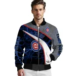 customized chicago cubs electric flash blue bomber jacket best selling