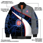 customized chicago cubs electric flash blue bomber jacket best selling