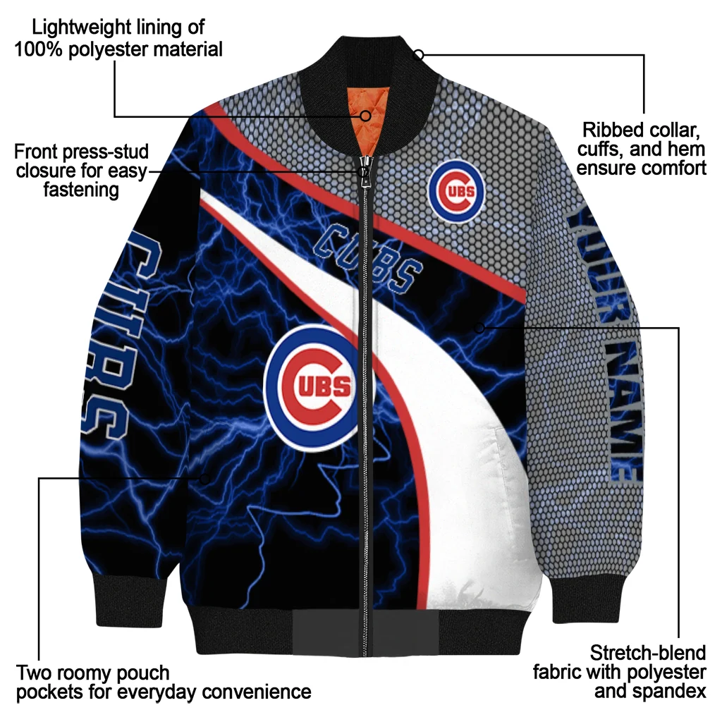 customized chicago cubs electric flash blue bomber jacket new arrival customized chicago cubs electric flash blue bomber jacket new arrival