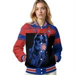 customized chicago cubs reaper hands blue black varsity jacket best selling