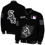 customized chicago white sox claw fragment black varsity jacket best selling