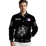customized chicago white sox claw fragment black varsity jacket best selling