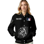 customized chicago white sox claw fragment black varsity jacket best selling