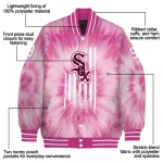 customized chicago white sox pink tie dye pink varsity jacket best selling