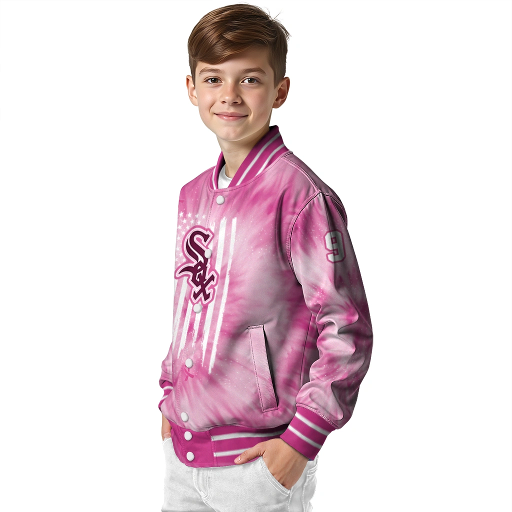 customized chicago white sox pink tie dye pink varsity jacket trendy customized chicago white sox pink tie dye pink varsity jacket trendy