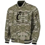 customized cincinnati bearcats camouflage abstract camouflage varsity jacket best selling