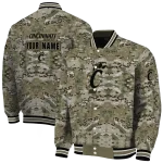 customized cincinnati bearcats camouflage abstract camouflage varsity jacket best selling