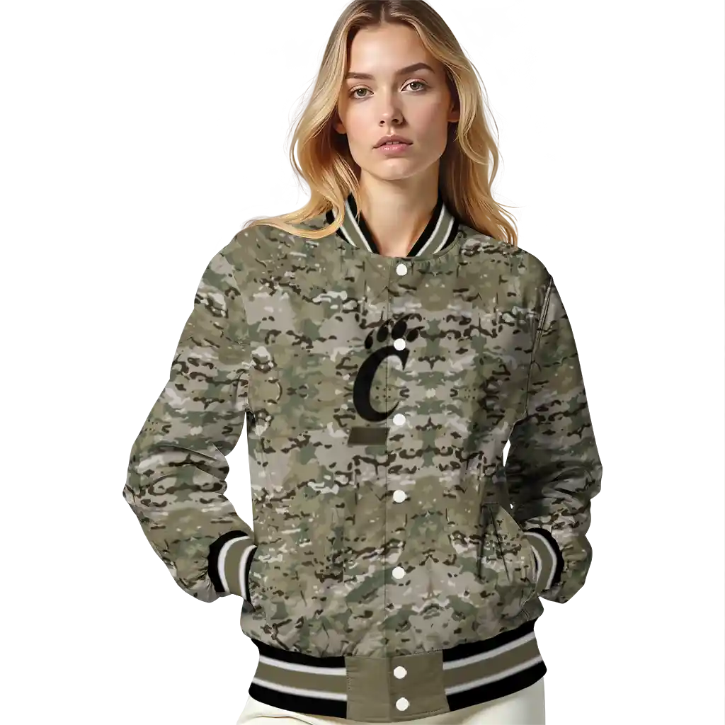 customized cincinnati bearcats camouflage abstract camouflage varsity jacket latest model customized cincinnati bearcats camouflage abstract camouflage varsity jacket latest model