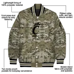 customized cincinnati bearcats camouflage abstract camouflage varsity jacket best selling