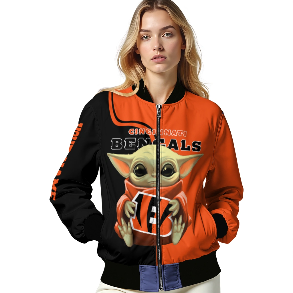 customized cincinnati bengals adorable yoda orange black bomber jacket latest model customized cincinnati bengals adorable yoda orange black bomber jacket latest model
