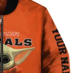 customized cincinnati bengals adorable yoda orange black bomber jacket best selling