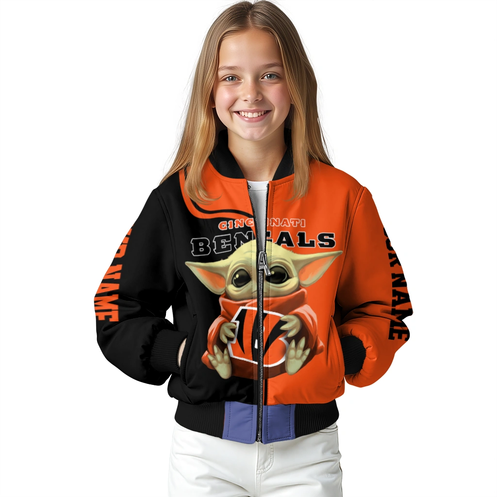 customized cincinnati bengals adorable yoda orange black bomber jacket top rated customized cincinnati bengals adorable yoda orange black bomber jacket top rated