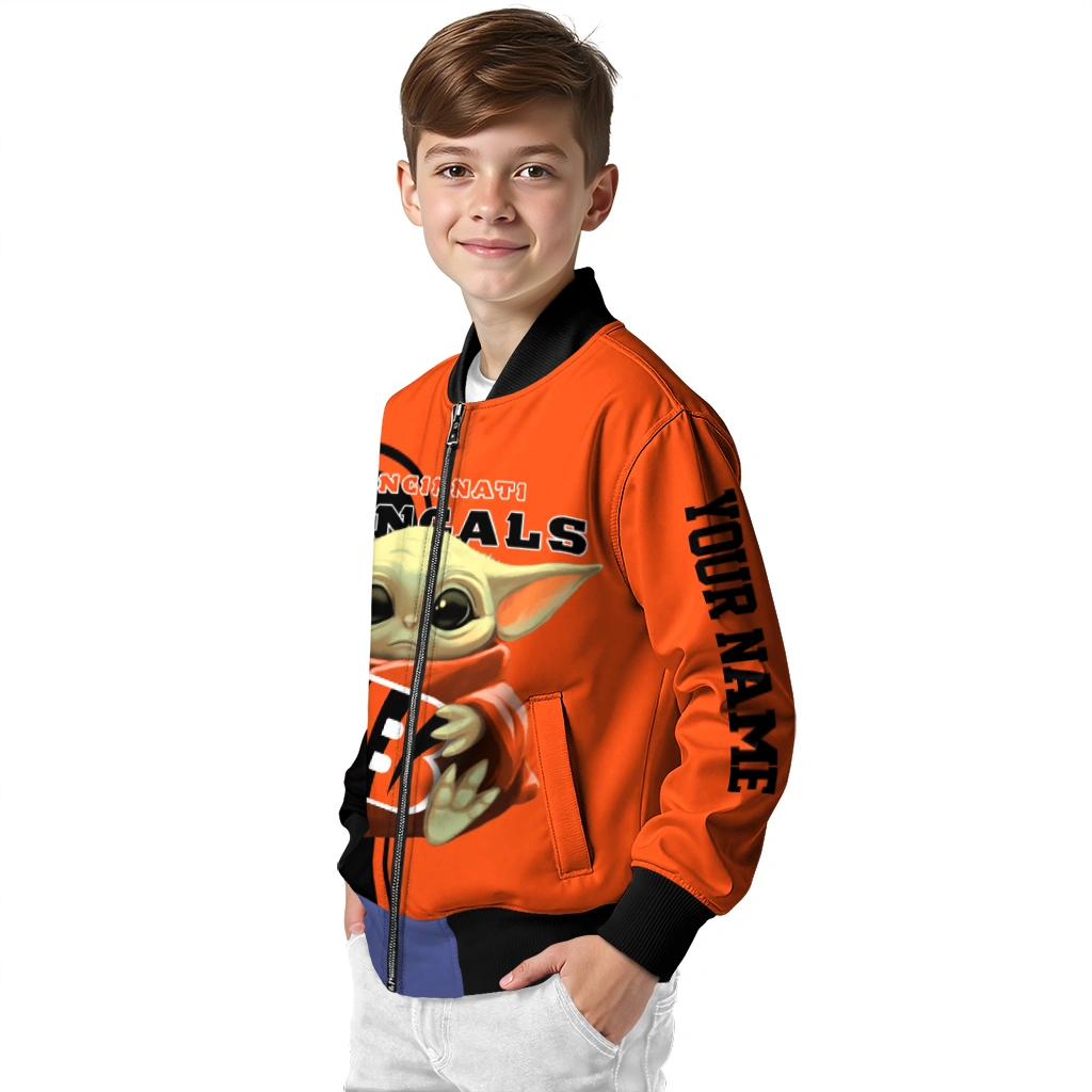 customized cincinnati bengals adorable yoda orange black bomber jacket trendy customized cincinnati bengals adorable yoda orange black bomber jacket trendy