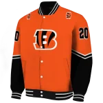 customized cincinnati bengals chevron style orange varsity jacket best selling