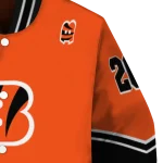 customized cincinnati bengals chevron style orange varsity jacket best selling