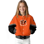 customized cincinnati bengals chevron style orange varsity jacket best selling