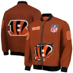 customized cincinnati bengals claw scar orange bomber jacket best selling