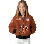 customized cincinnati bengals claw scar orange bomber jacket best selling
