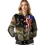 customized cincinnati bengals patriot deer camouflage varsity jacket best selling