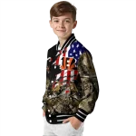 customized cincinnati bengals patriot deer camouflage varsity jacket best selling