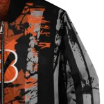 customized cincinnati bengals star stripes orange black bomber jacket best selling