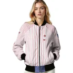 customized cincinnati reds athlete pinstripes white bomber jacket best selling