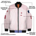 customized cincinnati reds athlete pinstripes white bomber jacket best selling