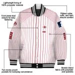 customized cincinnati reds athlete pinstripes white varsity jacket best selling