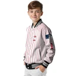customized cincinnati reds athlete pinstripes white varsity jacket best selling