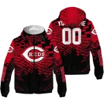 customized cincinnati reds brick motion red black windbreaker jacket best selling