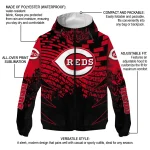 customized cincinnati reds brick motion red black windbreaker jacket best selling