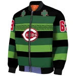 customized cincinnati reds clover green lines green black bomber jacket best selling