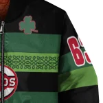 customized cincinnati reds clover green lines green black bomber jacket best selling