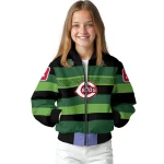 customized cincinnati reds clover green lines green black bomber jacket best selling