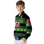 customized cincinnati reds clover green lines green black bomber jacket best selling