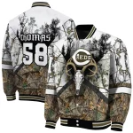 customized cincinnati reds deer skull camouflage white varsity jacket best selling