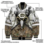 customized cincinnati reds deer skull camouflage white varsity jacket best selling